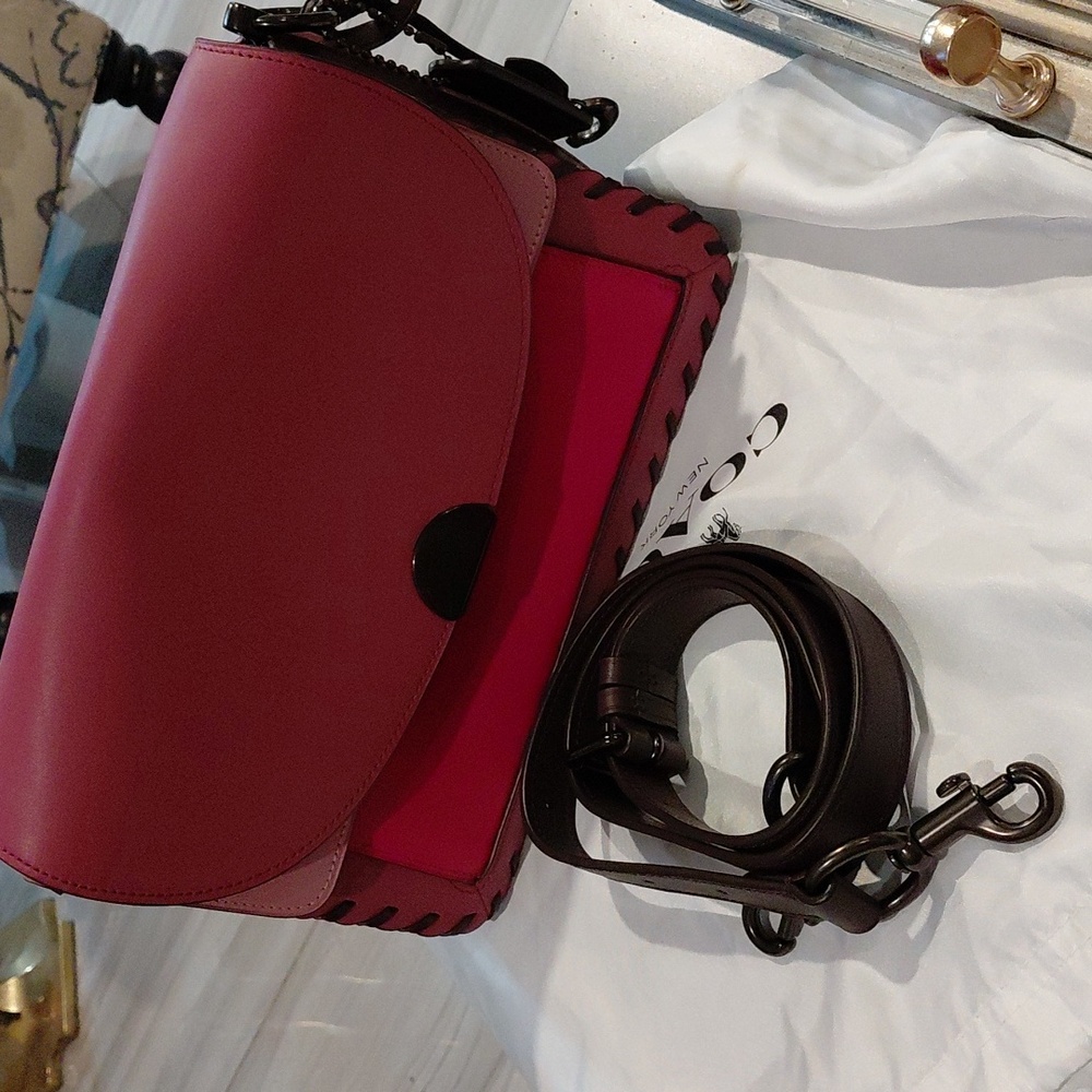 Coach Dreamer Women's Pink Leather Crossbody Bag - Picture 6 of 13
